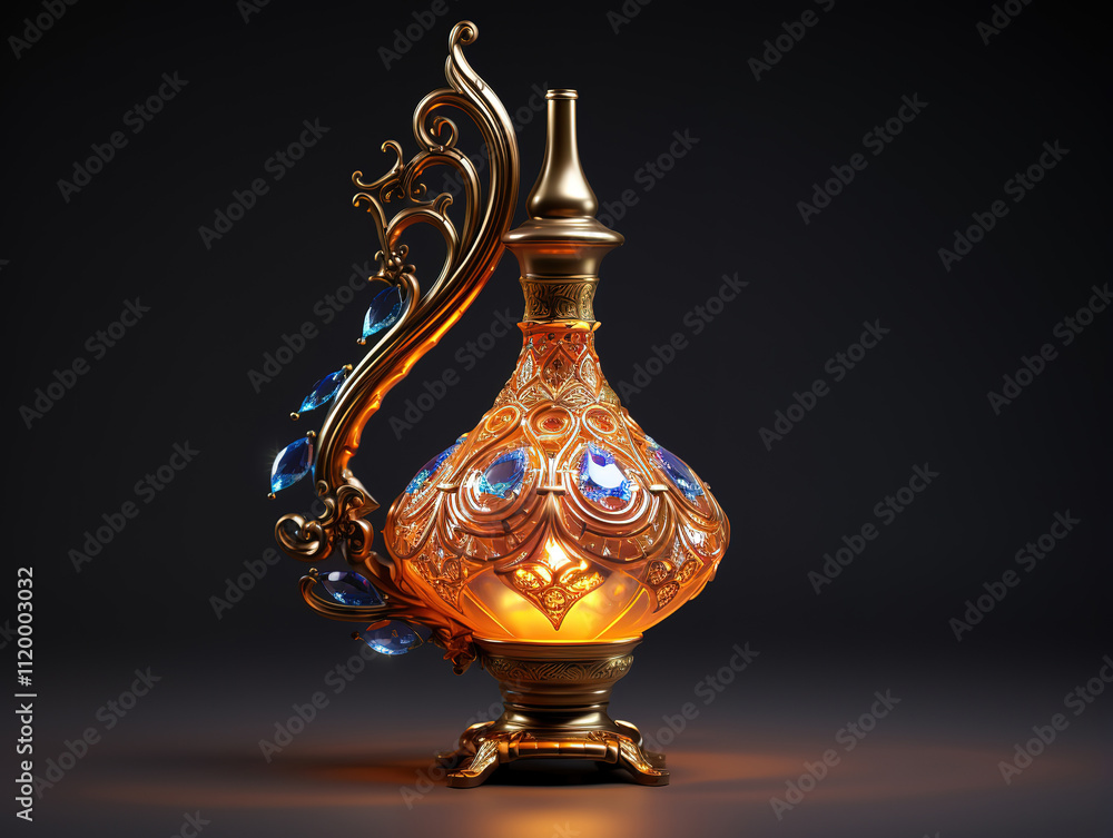Gorgeous Abstract fantasy old antique Aladin lamp Gorgeous Abstract fantasy old antique Aladin lamp
