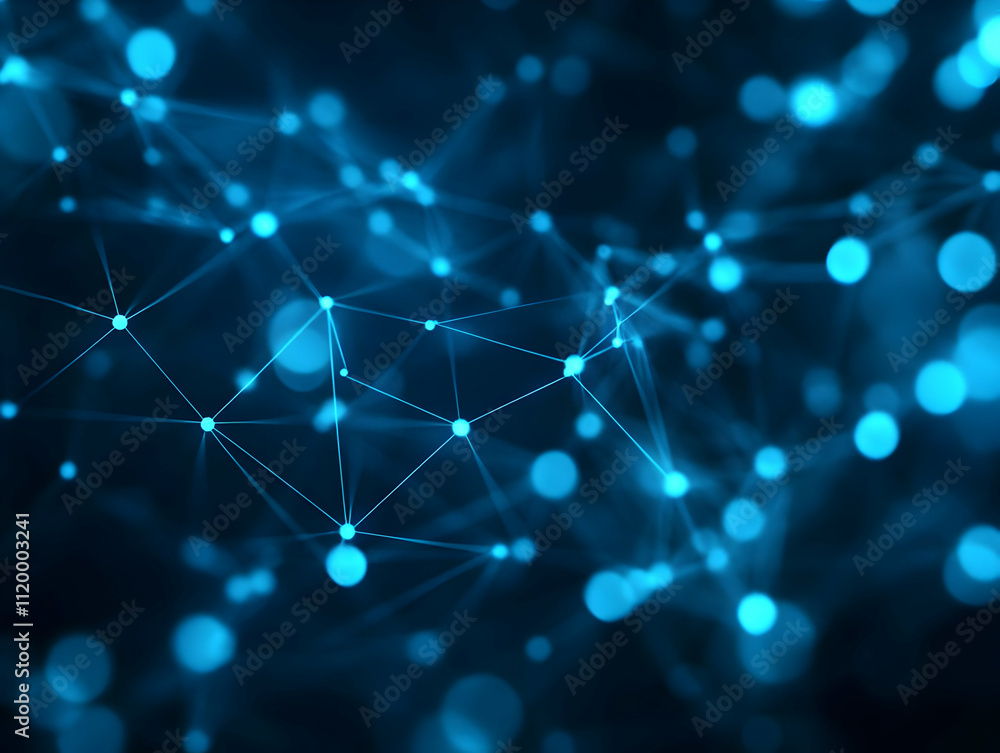 Fototapeta premium Abstract Blue Network Background Illustration