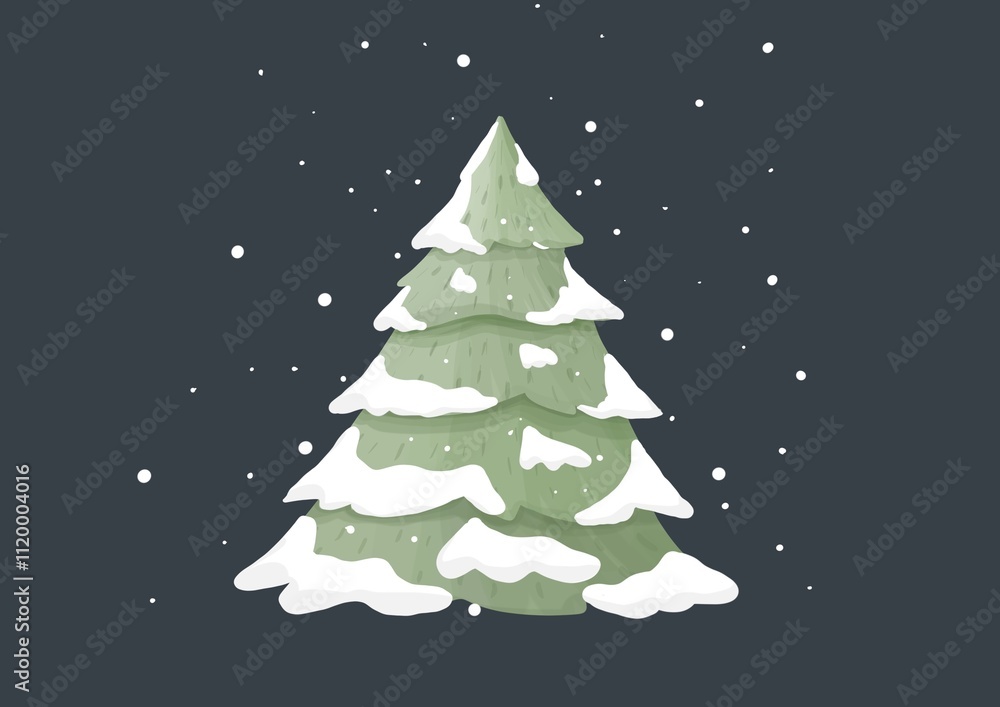 Christmas trees with snow, clipart Christmas trees with snow, clipart