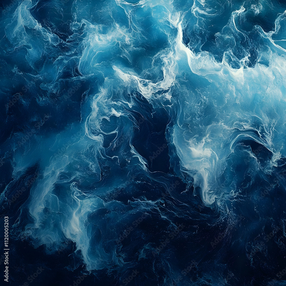 Obraz premium Abstract Ocean Waves Background Illustration