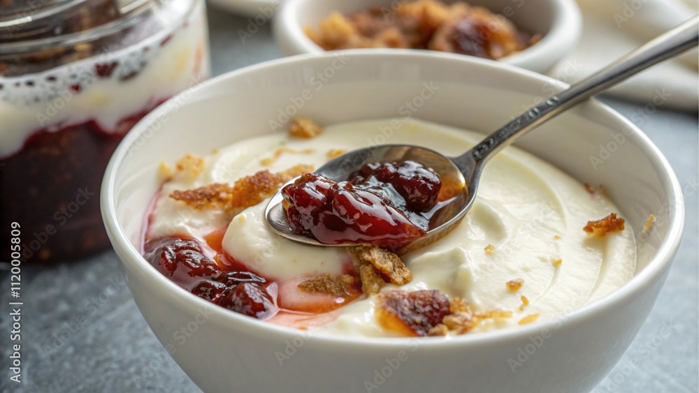 vanilla cream with berries and cinnamon vanilla cream with berries and cinnamon