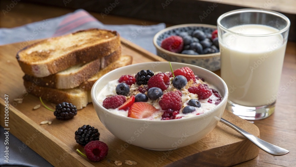 oatmeal with berries oatmeal with berries