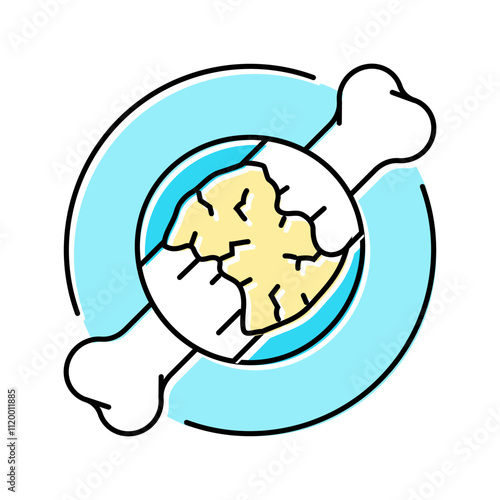 bone healing fracture injury color icon vector. bone healing fracture injury sign. isolated symbol illustration