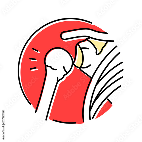 joint dislocation fracture injury color icon vector. joint dislocation fracture injury sign. isolated symbol illustration