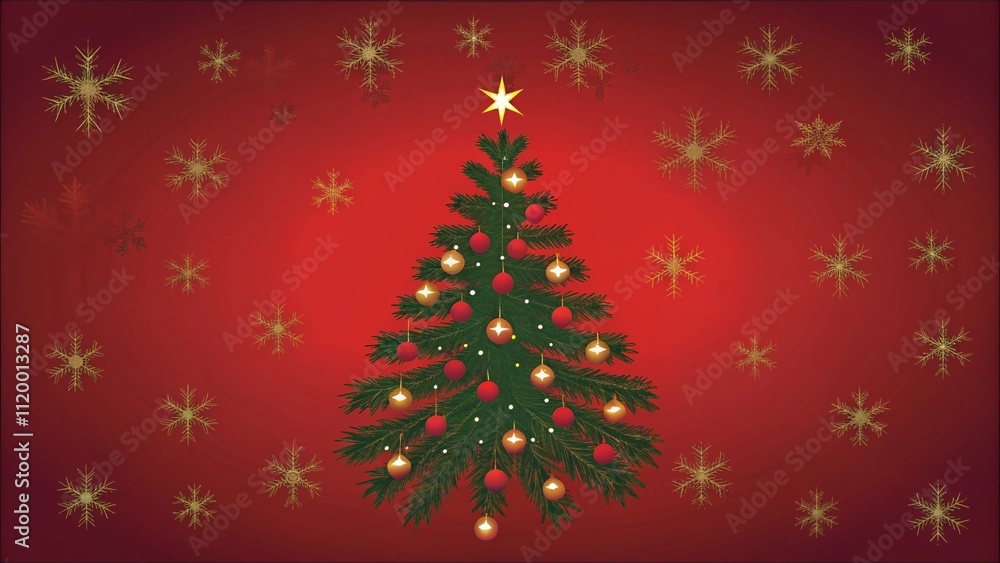 Red Christmas Tree Christmas background Red Christmas Tree Christmas background