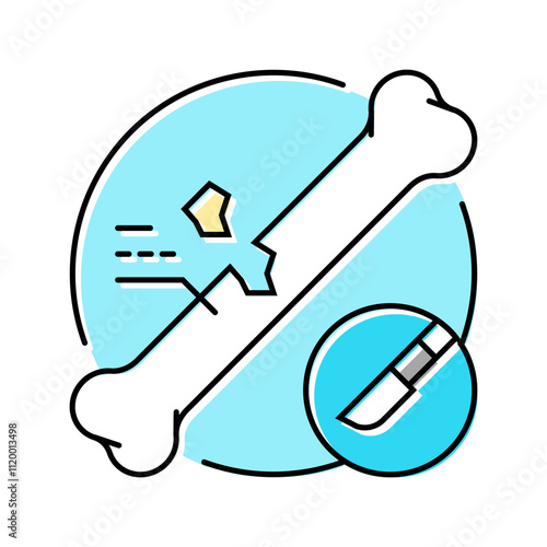 orthopedic surgery fracture injury color icon vector. orthopedic surgery fracture injury sign. isolated symbol illustration