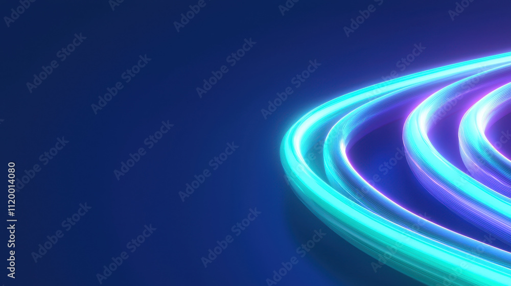 Networking Cloud Computing, A vibrant display of flowing neon lines against a deep blue background, creating a dynamic and futuristic visual effect. Networking Cloud Computing, A vibrant display of flowing neon lines against a deep blue background, creating a dynamic and futuristic visual effect.