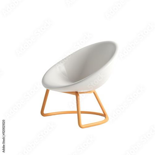 Chair transparent background room decoration material
