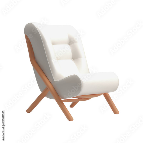 Chair transparent background room decoration material
