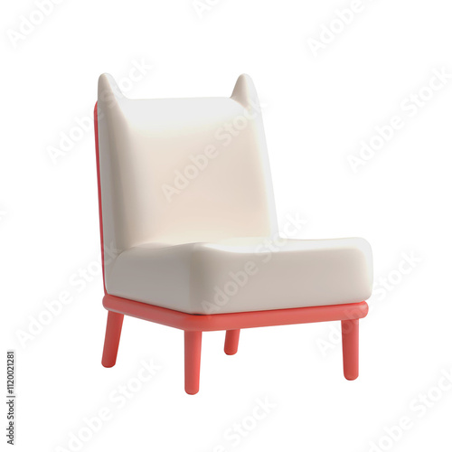 Chair transparent background room decoration material
