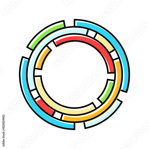 genome map genetic engineering color icon vector. genome map genetic engineering sign. isolated symbol illustration
