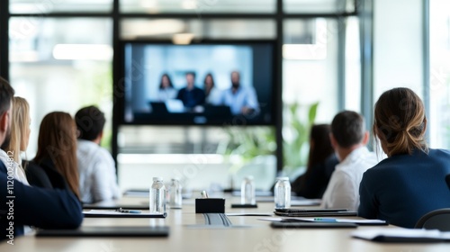 Business Team In Video Conference Call Training.