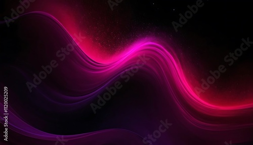 purple abstract glowing waves on dark background colours, dynamic, futuristic, glow, graphic, 6