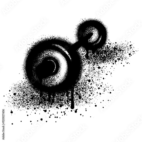 Spray Painted Graffiti weightlifting
Sprayed isolated with a white background.
