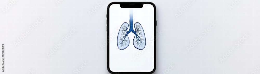 Ai mobile alerts app visualizing lung health data in a minimalist ...