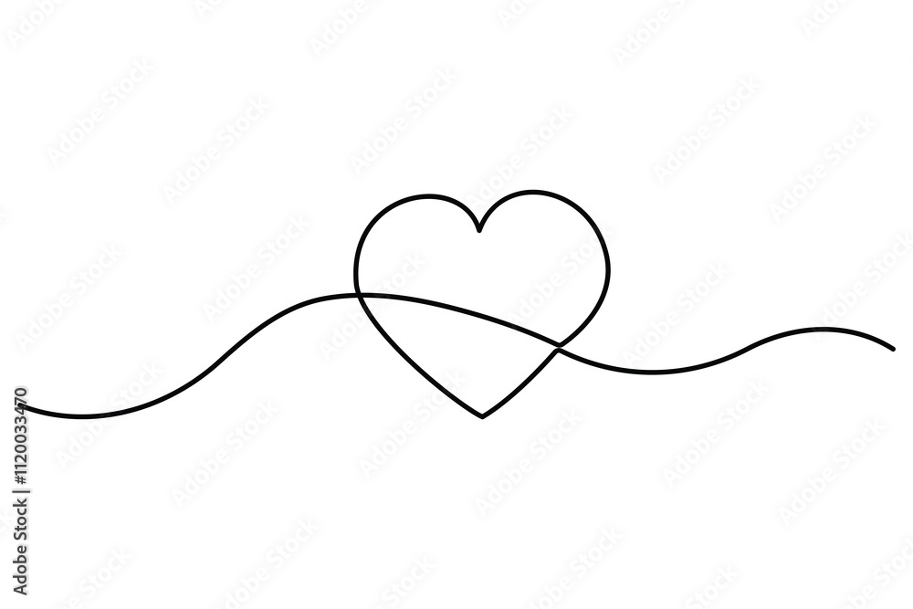 Heart continuous one line art drawing of heart hand drawn vector illustration
Heart continuous one line art drawing of heart hand drawn vector illustration