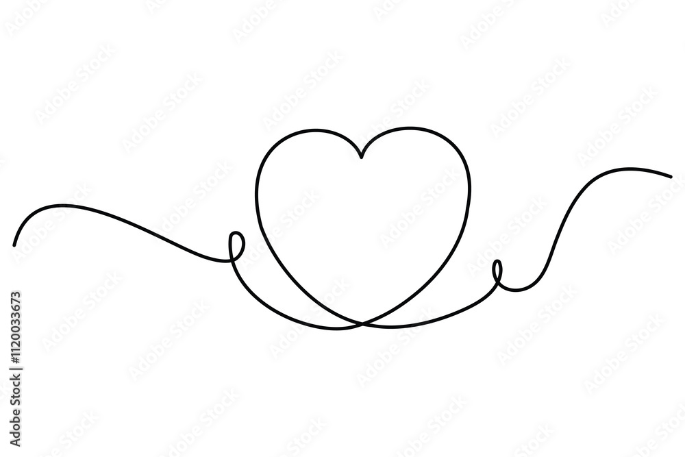 Heart continuous one line art drawing of heart hand drawn vector illustration
Heart continuous one line art drawing of heart hand drawn vector illustration