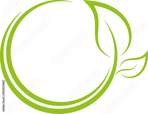 Blätter, Pflanzen, Kreise, Heilpraktiker und Vegan Logo, Icon