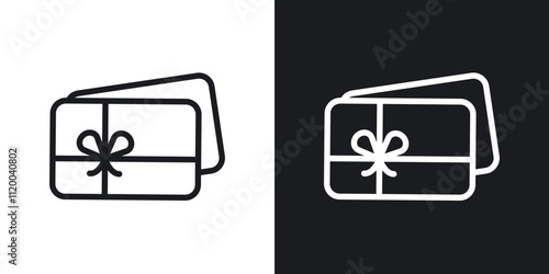 Gift voucher icons. vector set in black colors