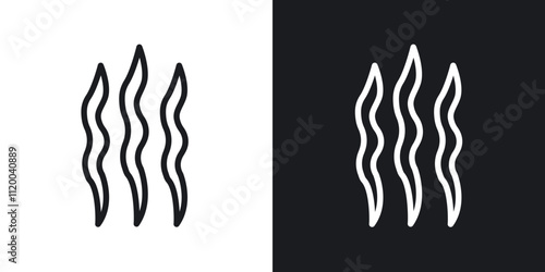 Heat icons. vector set in black colors