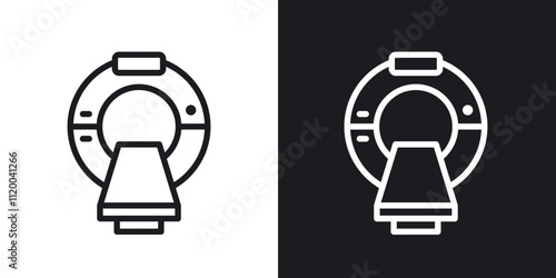 MRI icons. vector set in black colors