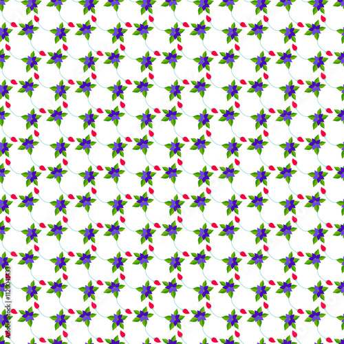 Floral pattern with a winter theme.