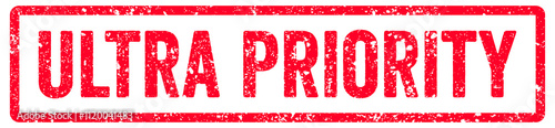 Foto Ultra Priority Stamp Transparent Seal, Red Grunge Ultra Priority Word Rubber Sta