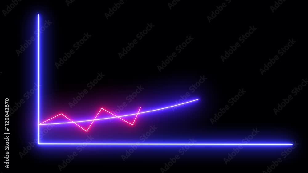 A neon business graph icon displays a glowing, upward-sloping line chart with markers, symbolizing growth, success, and progress. The vibrant neon effect adds a modern, dynamic. A neon business graph icon displays a glowing, upward-sloping line chart with markers, symbolizing growth, success, and progress. The vibrant neon effect adds a modern, dynamic.