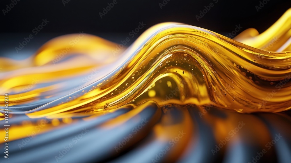 Abstract gold liquid flowing on dark surface. Abstract gold liquid flowing on dark surface.