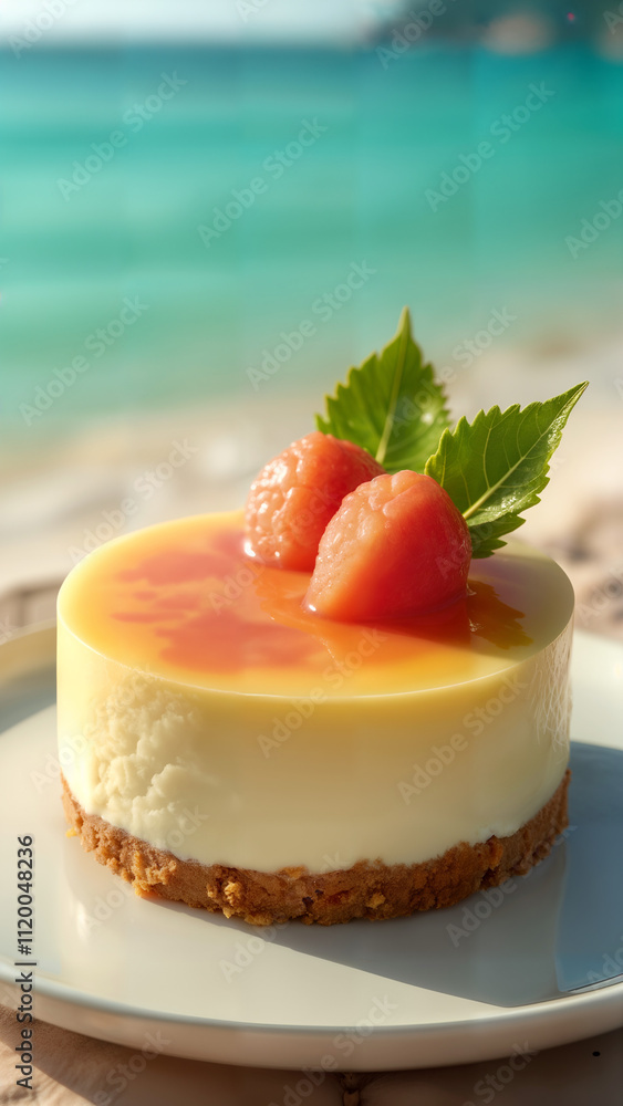 Guava Cheesecake with Tropical Toppings Guava Cheesecake with Tropical Toppings