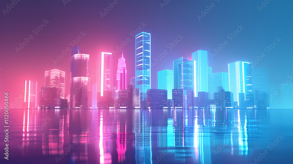 city skyline at night city skyline at night