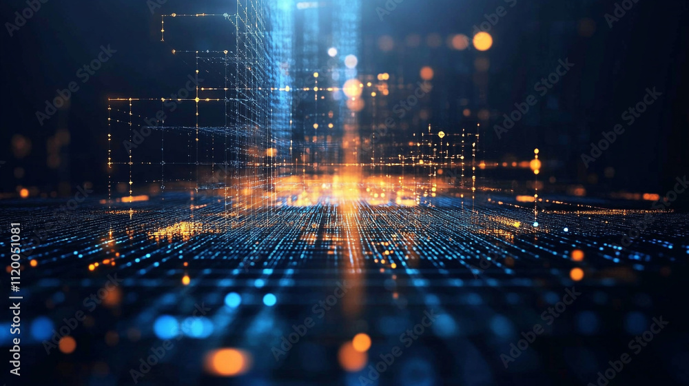 Abstract modern background image illustration with high quality. Digital cyberspace with particles and Digital data network connections concept. Abstract modern background image illustration with high quality. Digital cyberspace with particles and Digital data network connections concept.