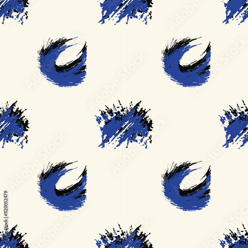 Seamless pattern of colorful brushes. Color background illustration.