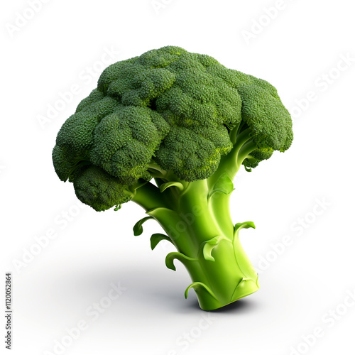 A broccoli 3d isolated on white background