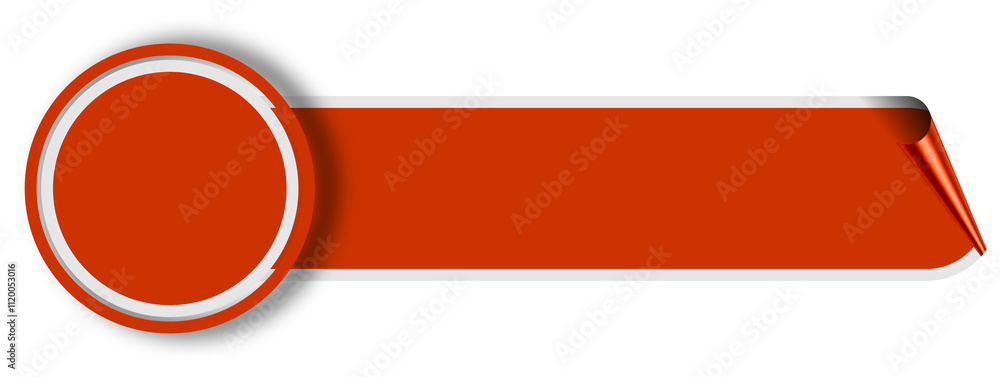 Brick Red Ribbon Label Graphic Design Element Brick Red Ribbon Label Graphic Design Element
