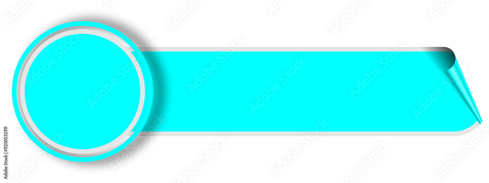 Cyan Ribbon Label Graphic Design Element Cyan Ribbon Label Graphic Design Element