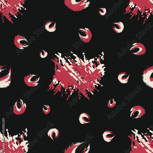 Seamless pattern of colorful brushes. Color background illustration.