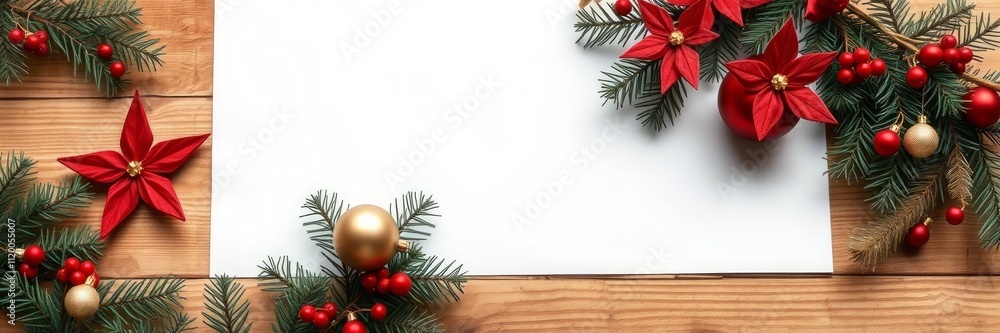 A festive Christmas border with pine branches, ornaments, and a wrapped gift, perfect for holiday-themed designs and backgrounds. A festive Christmas border with pine branches, ornaments, and a wrapped gift, perfect for holiday-themed designs and backgrounds.
