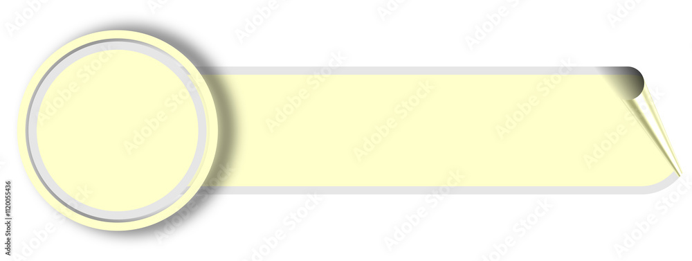 Pale Yellow Ribbon Label Graphic Design Element Pale Yellow Ribbon Label Graphic Design Element
