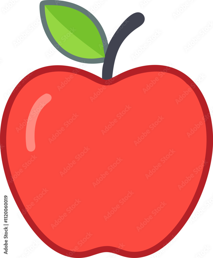 Organic Apple Vector for Food and Nature Themes Organic Apple Vector for Food and Nature Themes