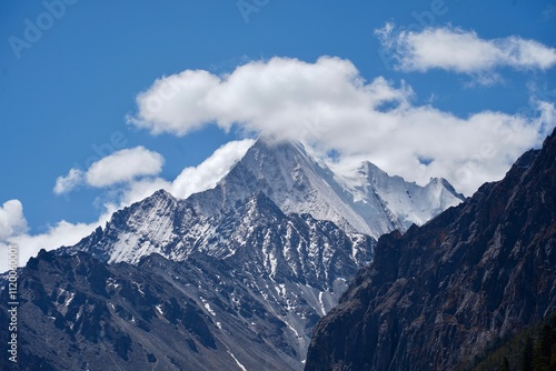 mountains and clouds