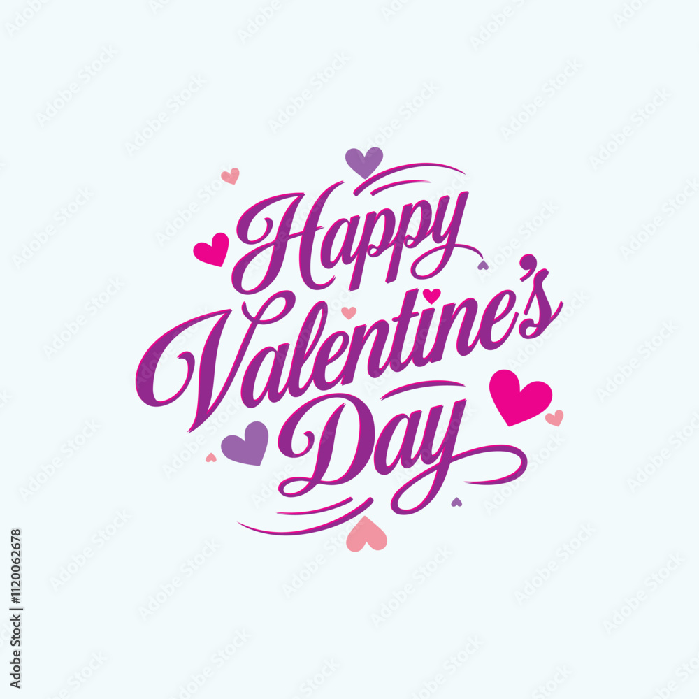 A romantic Valentine's Day typography design featuring A romantic Valentine's Day typography design featuring