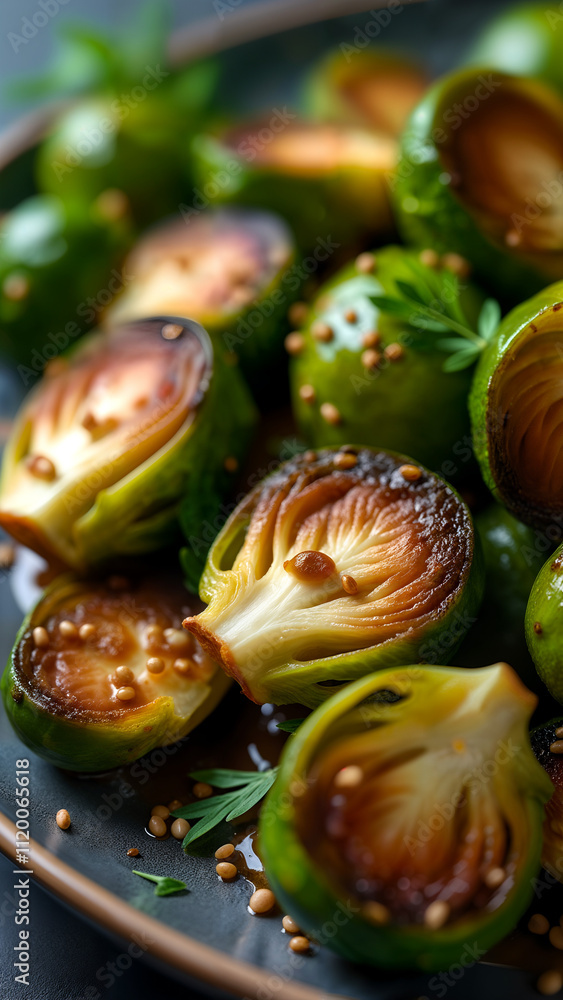 Spicy Honey Glazed Brussels Sprouts Spicy Honey Glazed Brussels Sprouts