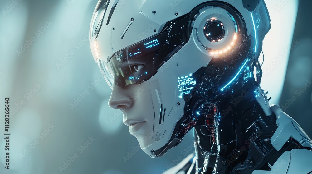 3d futuristic robot concept with ai and machine learning for technology innovation 3d futuristic robot concept with ai and machine learning for technology innovation