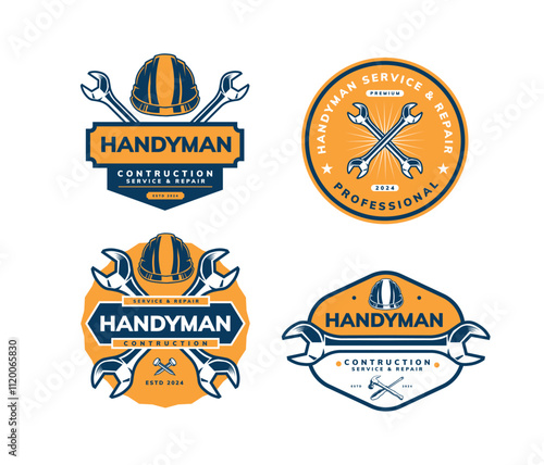handyman logo badge set