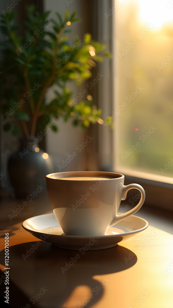 Chaga Coffee in a Sunlit Morning Chaga Coffee in a Sunlit Morning