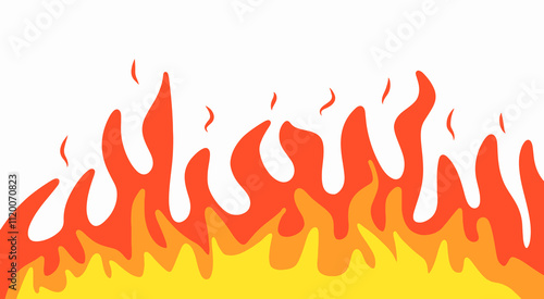 fire flames background. Cartoon fire borders. Flame frame, blazing dividers, hot flaming banners.