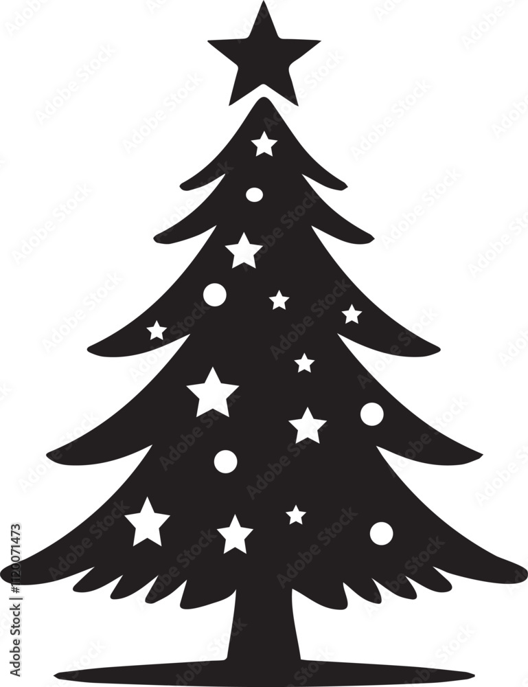 Obraz premium christmas tree isolated on white