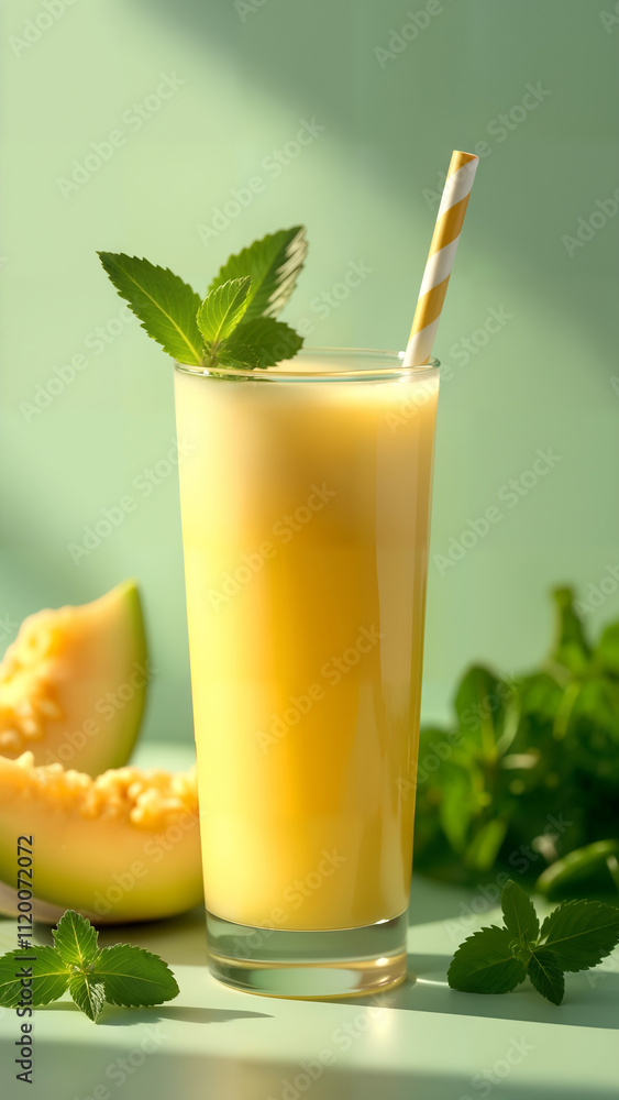 Refreshing Melon Mint Smoothie Refreshing Melon Mint Smoothie