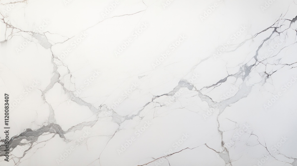 A flat-lay view of a white marble countertop displaying subtle vein patterns with soft transitions between light and dark grey A flat-lay view of a white marble countertop displaying subtle vein patterns with soft transitions between light and dark grey